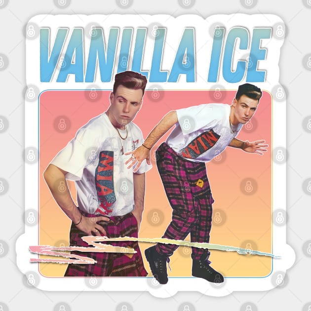 Vanilla Ice / 90s Aesthetic Fan Art Design Sticker by DankFutura